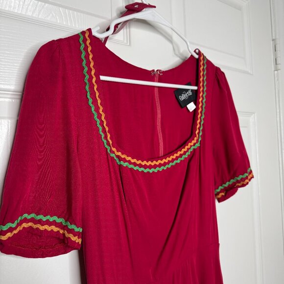 Colectif Red Swing Dress - Picture 3 of 5